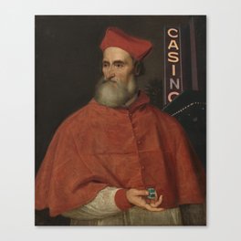 Anomaly Series: The Player (Cardinal Pietro Bembo by Titian) Canvas Print