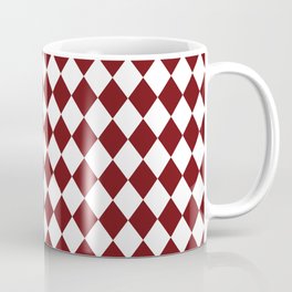 Merlot Red Modern Diamond Pattern Coffee Mug