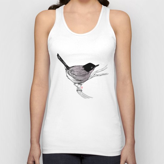 Blackcap Bird Unisex Tank Top