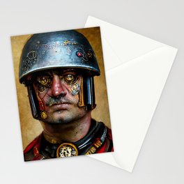 Steampunk Soldier Stationery Card
