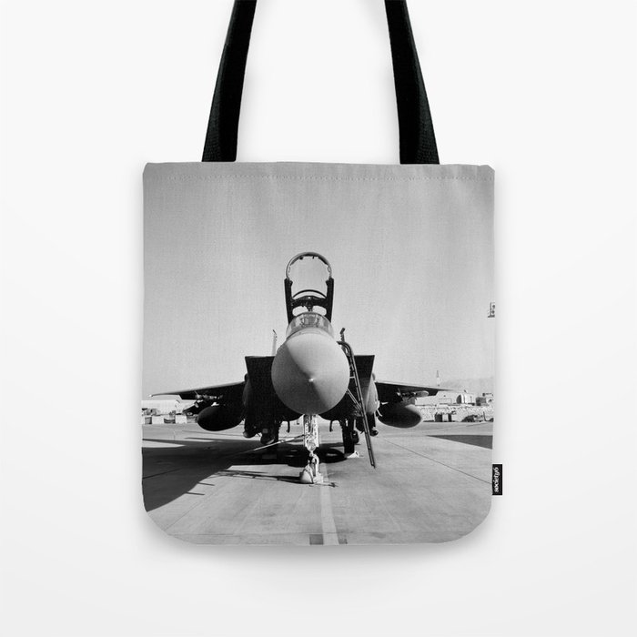 Cool Airforce Aircraft Black and White Photo Pic - USA Tote Bag