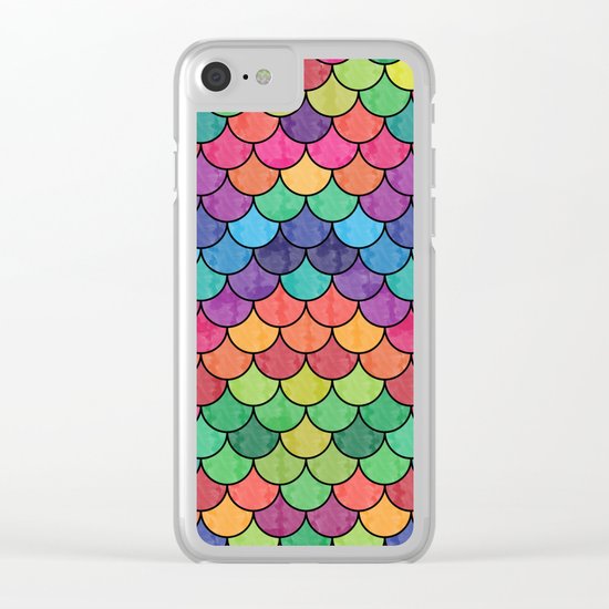 Watercolor Lovely Pattern VVXVII Clear iPhone Case