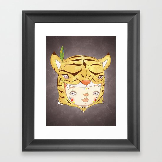 DRUNKEN TIGAAAAR Framed Art Print