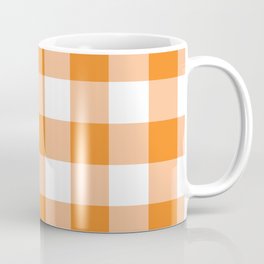 Orange Gingham Pattern Coffee Mug