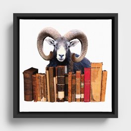 Aries - Old Books Framed Canvas