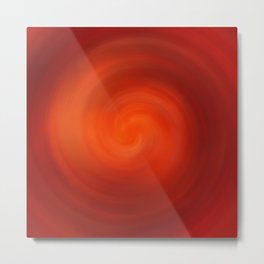 Abstract red fluid swirl Metal Print