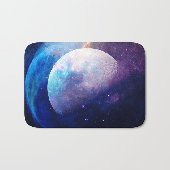 Galaxy Moon Space Bath Mat