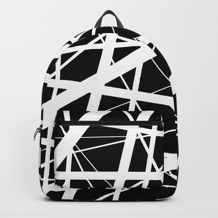 Entrapment - Black and white Abstract Backpack