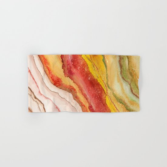 AGATE Inspired Watercolor Abstract 03 Hand & Bath Towel
