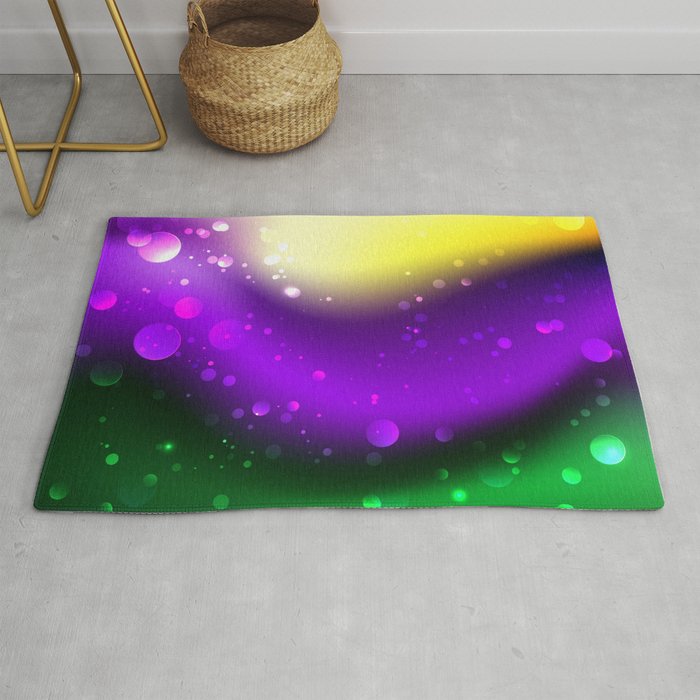 Abstract Mardi Gras Background Rug