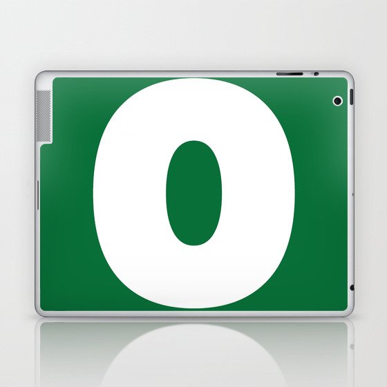 O (White & Olive Letter) Laptop & iPad Skin