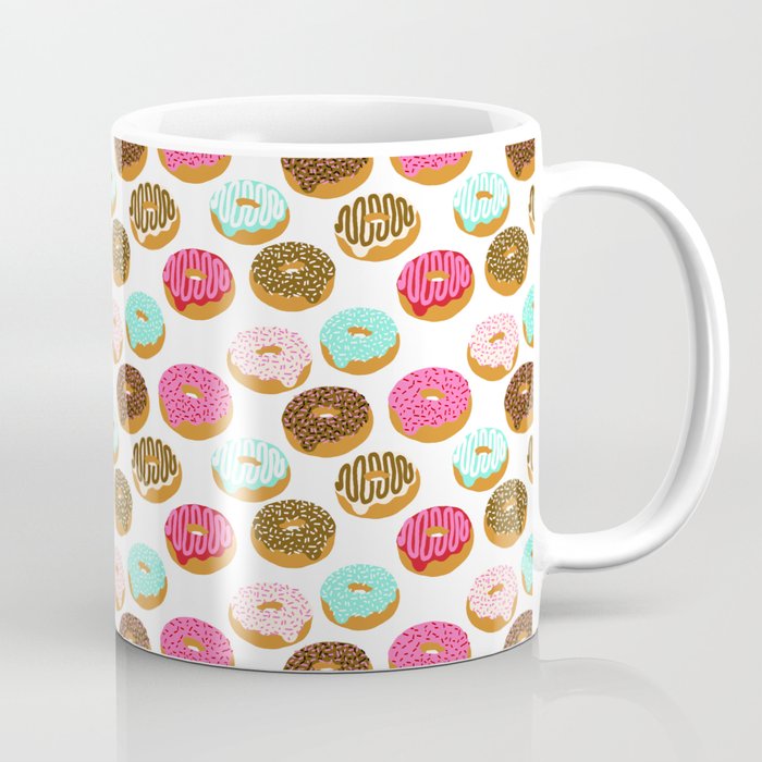 Donuts Art Print Junk Food Pattern Design Kids Minimal Modern Donuts Art Print Junk Food Pattern Design Kids Minimal Modern Kitchen Baking Breakfast Hipster Baker Coffee