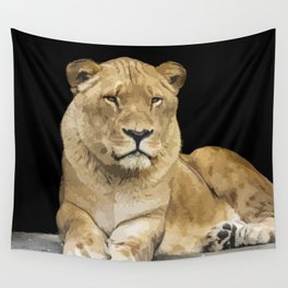 Lion Wall Tapestry | Africa, Drawing, Lionking, Wildlife, Illustration, Safari, Lioness, Lion Minimalist, Wild, Animal 