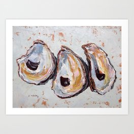 Oyster shells Art Print