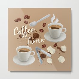 Coffee time Metal Print