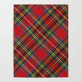 Plaid Red Trendy Collection Poster