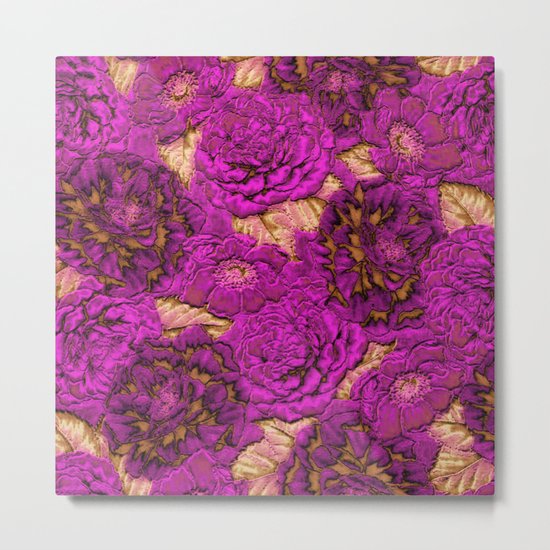 satin and lace flowers Metal Print