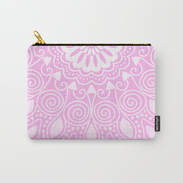 Girly Pink Mandala Carry-All Pouch