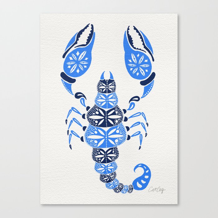 Blue Scorpion Canvas Print