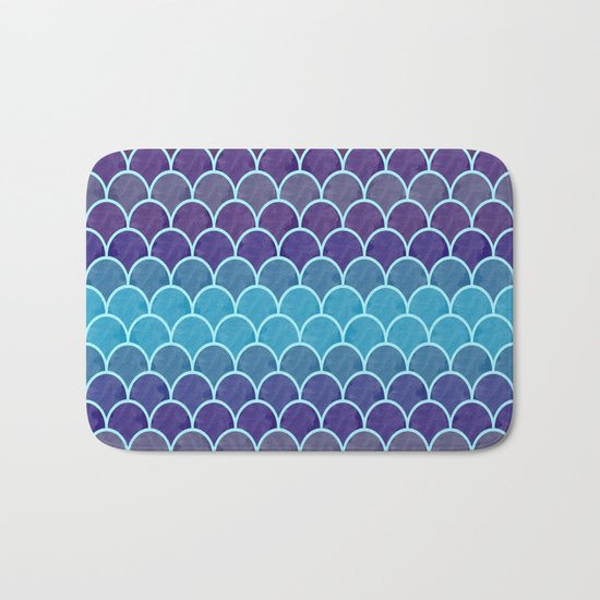 Watercolor Lovely Pattern VVIII Bath Mat