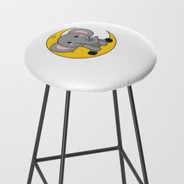 Moon Elephant Cute Animals For Kids For The Night Bar Stool