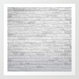 White Brick Art Print
