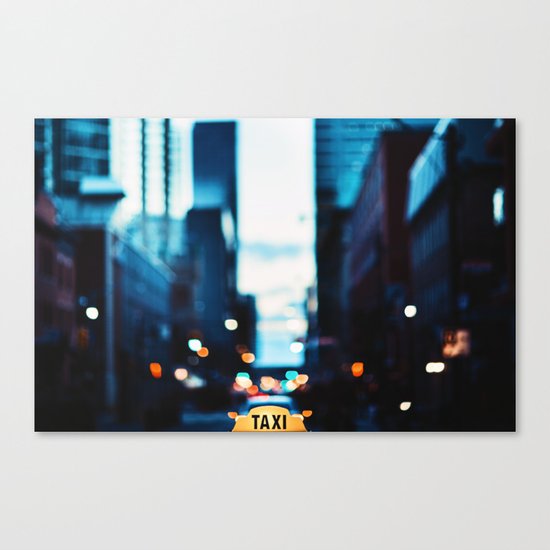 Blurred City Lights Canvas Print