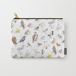 Birds of the Pacific Northwest Carry-All Pouch | Babyroom, Colored Pencil, Pnw, Aviary, Portland, Oregon, Graphite, Birds, Northernflicker, Raven 