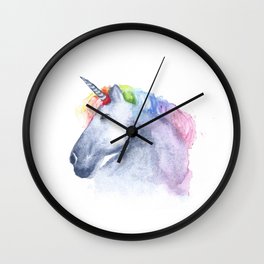 Watercolor Unicorn Wall Clock