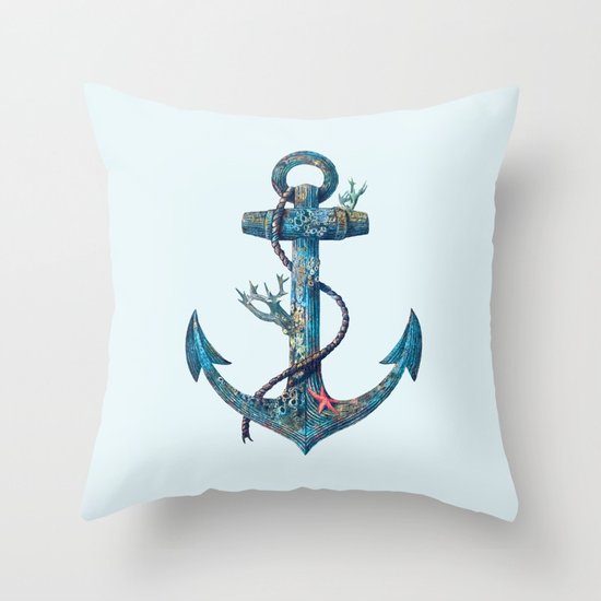 Lost at Sea Throw Pillow