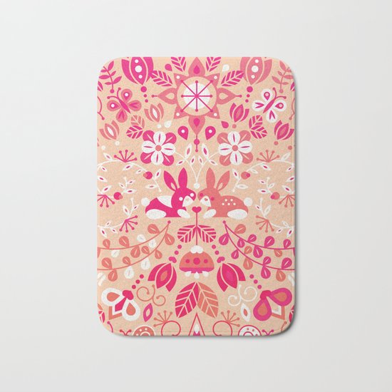 Bunny Lovers – Pink Palette Bath Mat