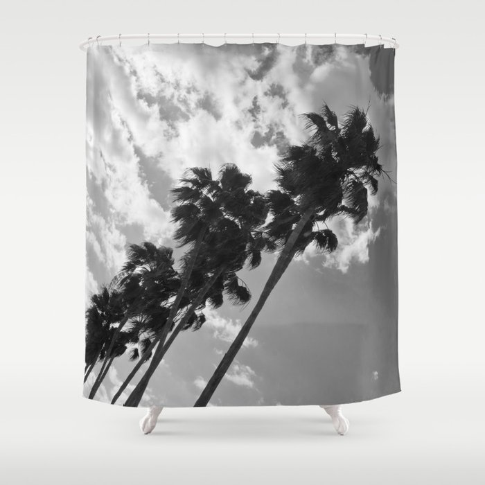 Palm Trees Black & White Vibes #2 #cali #wall #decor #art #society6 Shower Curtain