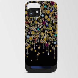 Diamond and gold hearts for a glamorous Hollywood bohemian girl. iPhone Card Case