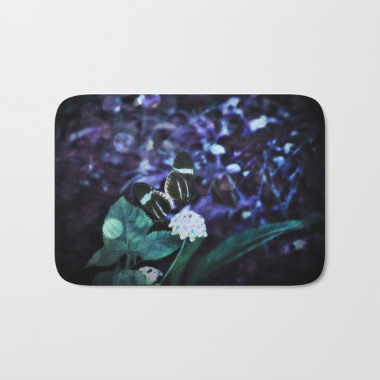 Butterfly Duel at Dusk Bath Mat