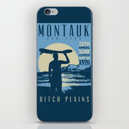 Montauk Ditch Plains Retro Vintage Surf iPhone Skin