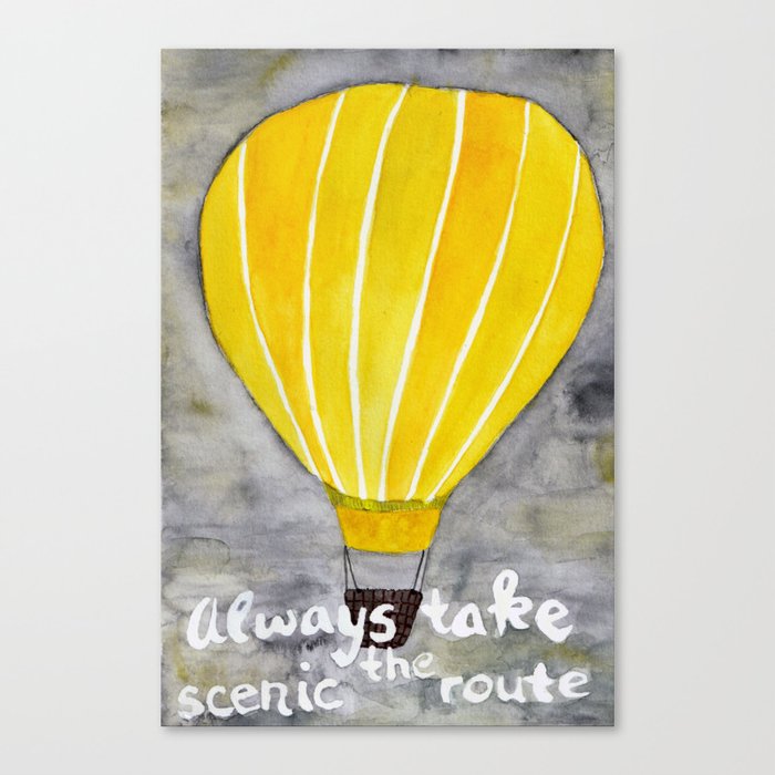 Yellow Hot Air Balloon Canvas Print By Denisesobye Society6