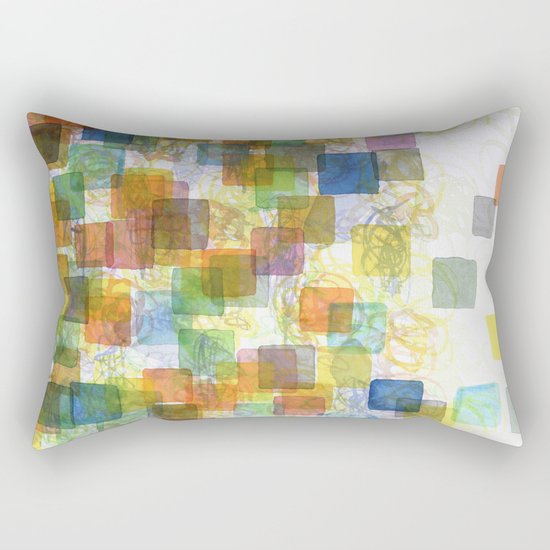 Dancing Squares Rectangular Pillow
