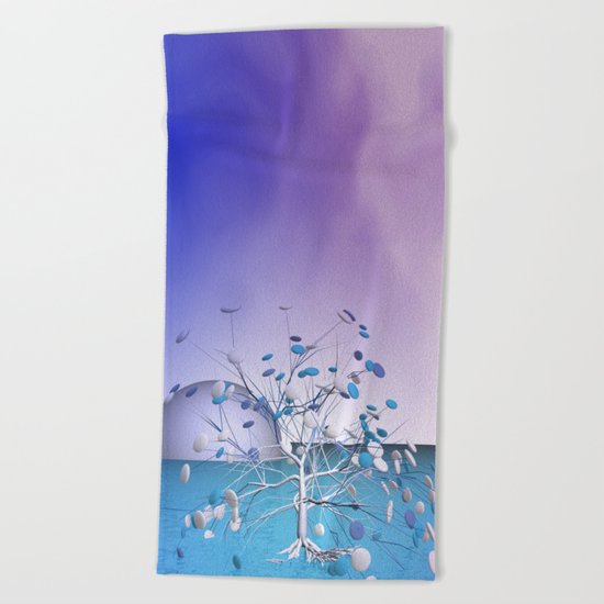 window curtain - candytree Beach Towel