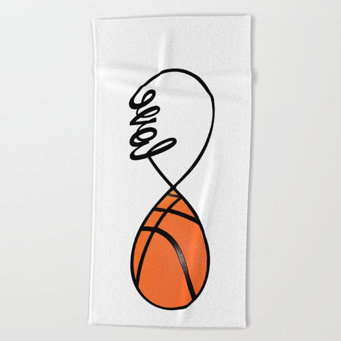 Love Basketball Forever Infinity Beach Towel By Love Basketball Forever Infinity Beach Towel
