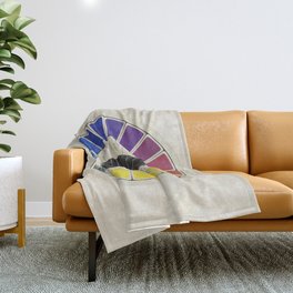 Re-make of "Scale of Complementary Colors" by John F. Earhart, 1892 (vintage wash) Throw Blanket