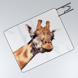 Giraffe portrait Picnic Blanket