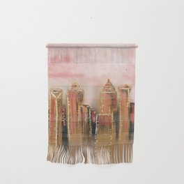 Abstract Charlotte Skyline Wall Hanging