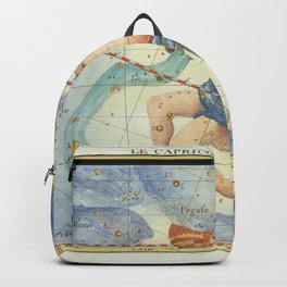 Vintage Print - J Flamsteed - Atlas Celeste (1776) - Capricorn & Aquarius Backpack | Astronomy, Vintage, Stars, History, Old, Atlas, Classic, Constellations, Zodiac, Rare 