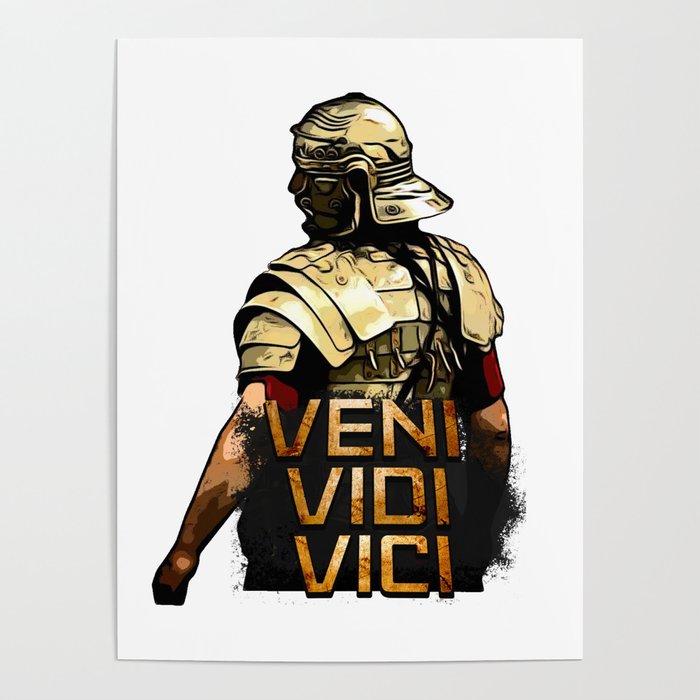 Veni Vidi Vici Latin Quote Poster Stock Vector (Royalty Free) 1787316473