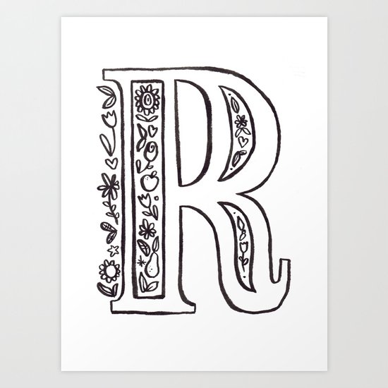 R is for Art Print