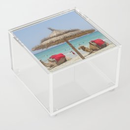 Camels on the beach  Acrylic Box