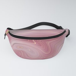 Rose Pink Gold Agate Geode Luxury Fanny Pack