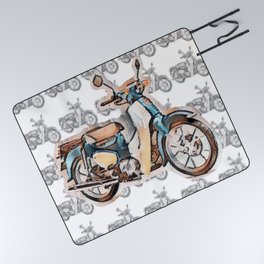 Motorcycle Classic And Hit Picnic Blanket