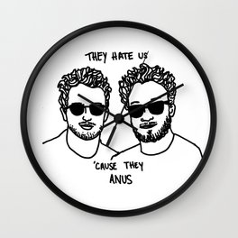 They Hate Us Cause They Anus Wall Clock | Movies & TV, Funny, Illustration 
