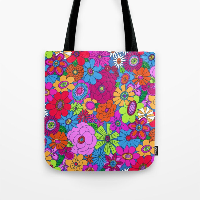 Moddy-Mod Floral (Brighter Version) by lalalamonique Tote Bag